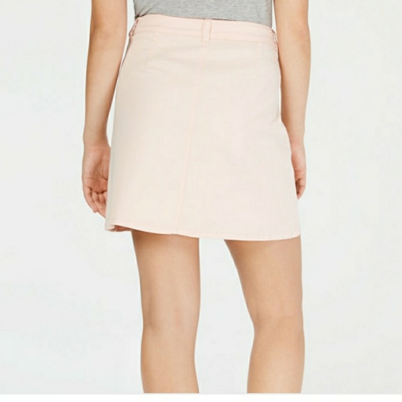 One Hart Juniors' Embroidered  mini skirt PEACH - Picture 2 of 4